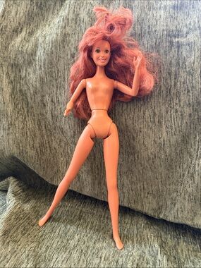 Mattel Doll with Red Hair and Peach Body